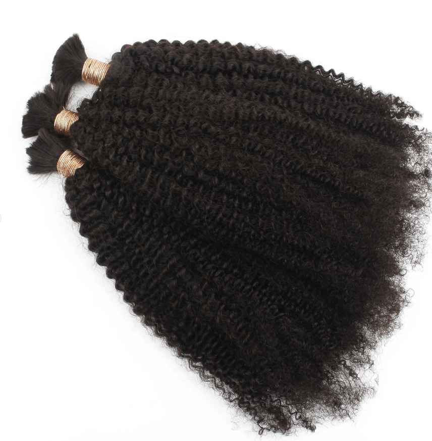 Cabello Afro Kinky Bulk - 20 Pulgadas #1B