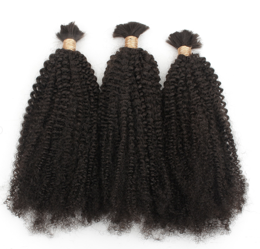 Cabello Afro Kinky Bulk - 20 Pulgadas #1B